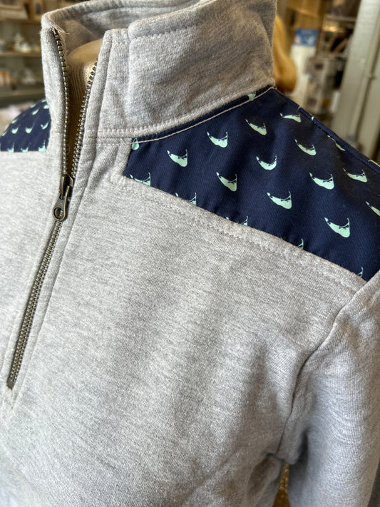 Quarter zip with Nantucket Icon