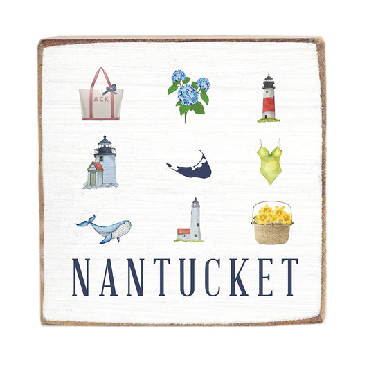 Nantucket Icon Wood Block