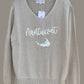 Nantucket Vneck Script Sweater