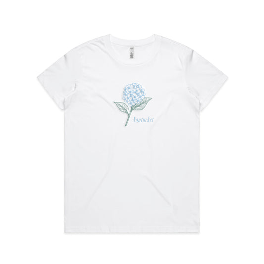 Hydrangea Embroidered Tee