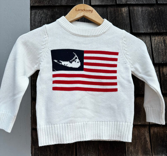 YOUTH FLAG SWEATER WITH NANTUCKET MAP