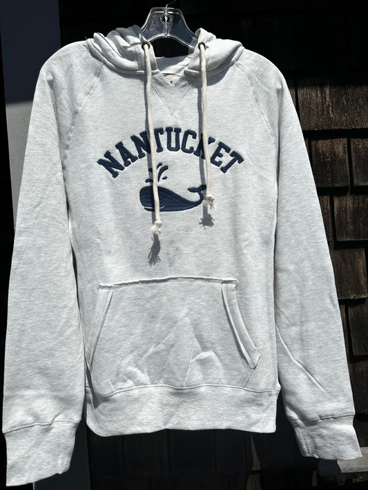 WOMENS WHALE HOODIE WITH NANTUCKET EMBROIDERED