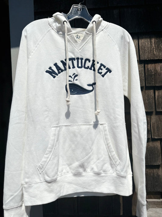 WOMENS WHALE HOODIE WITH NANTUCKET EMBROIDERED