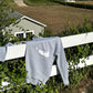FADED DENIM CREW NECK WITH NANTUCKET MAP