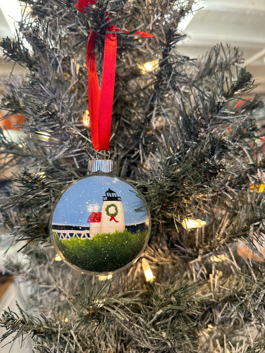 Brant Point Wreath Hand Painted Ornament