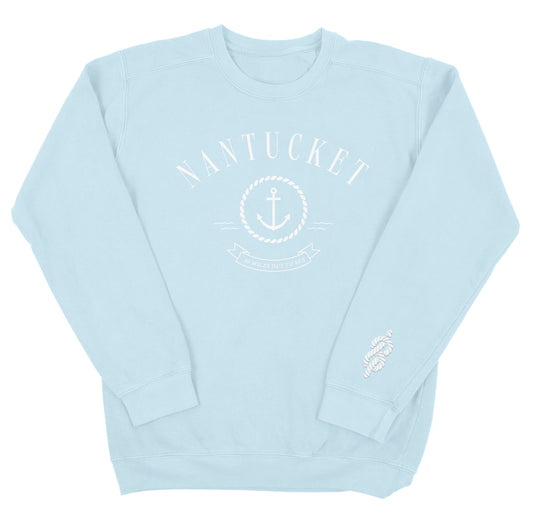 anchor sky blue crewneck