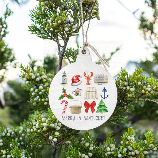 Merry in Nantucket Icons Ornament