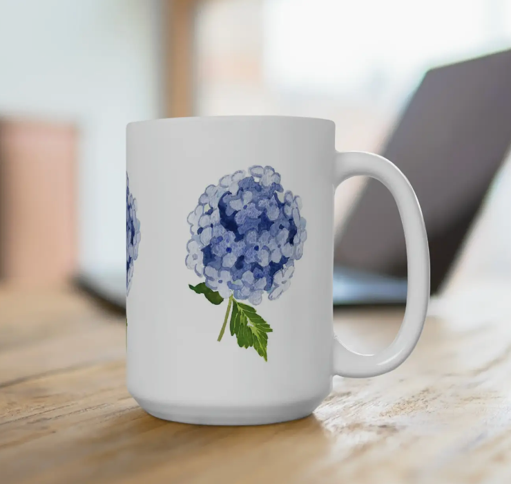 HYDRANGEA CERAMIC MUG