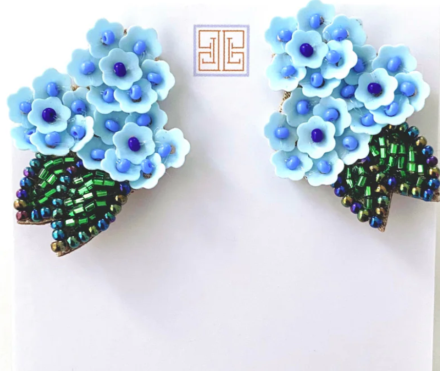 Handmade hydrangea stud earrings