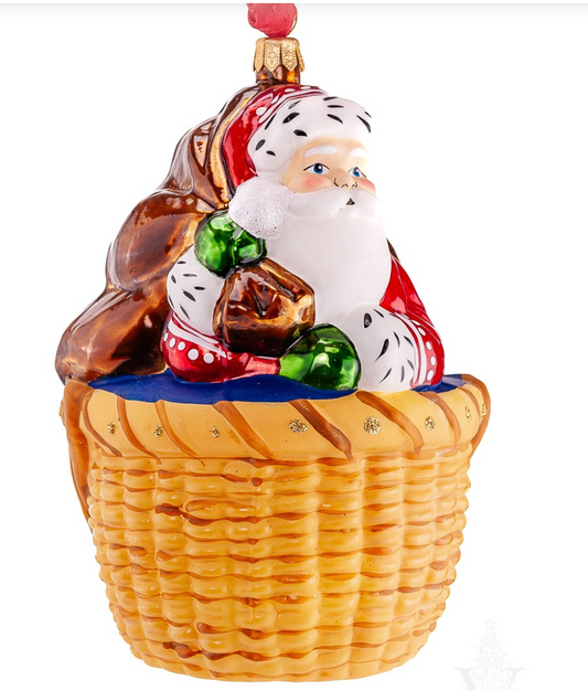 Santa in Nantucket Basket