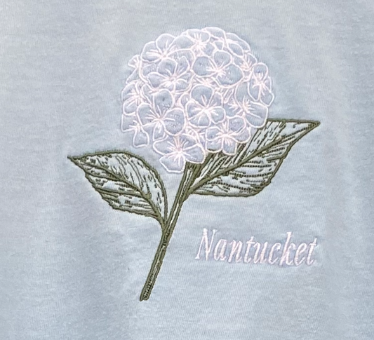 EMB HYDRANGEA LONG SLEEVE TEE