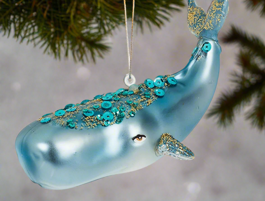 Whale Glitter Ornament