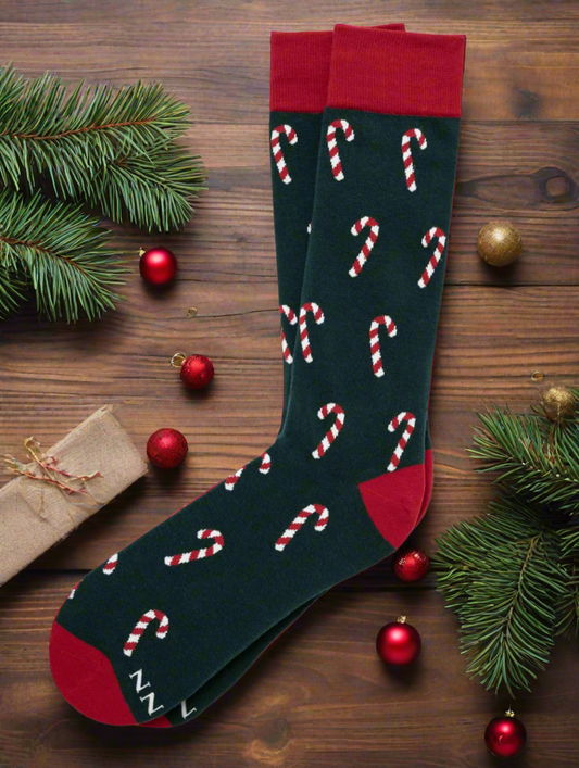 Peppermint Candy Cane Socks