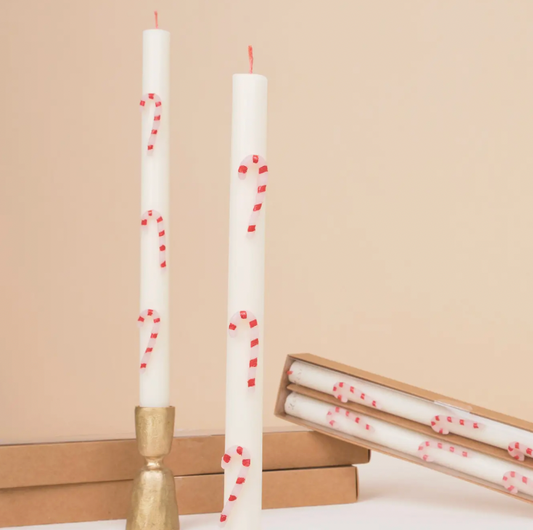Candy cane table candles