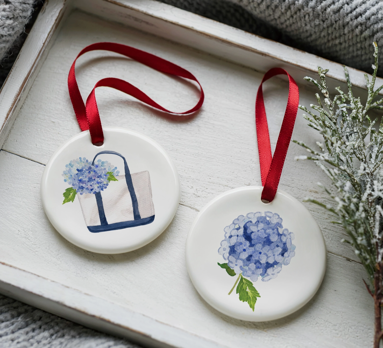 Hydrangea Tote Ornament