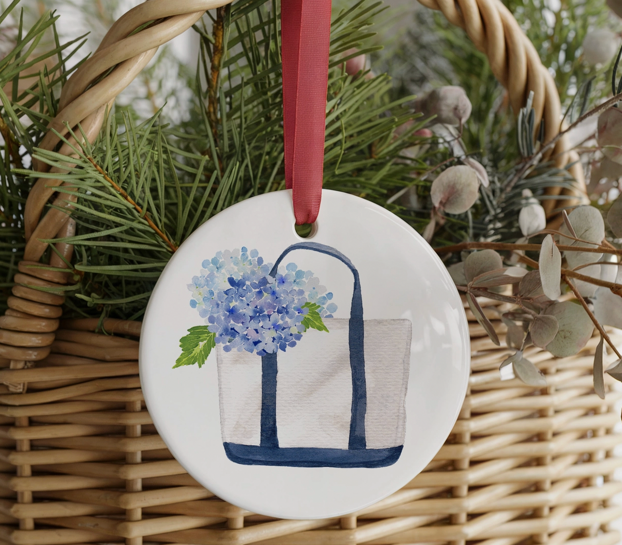 Hydrangea Tote Ornament