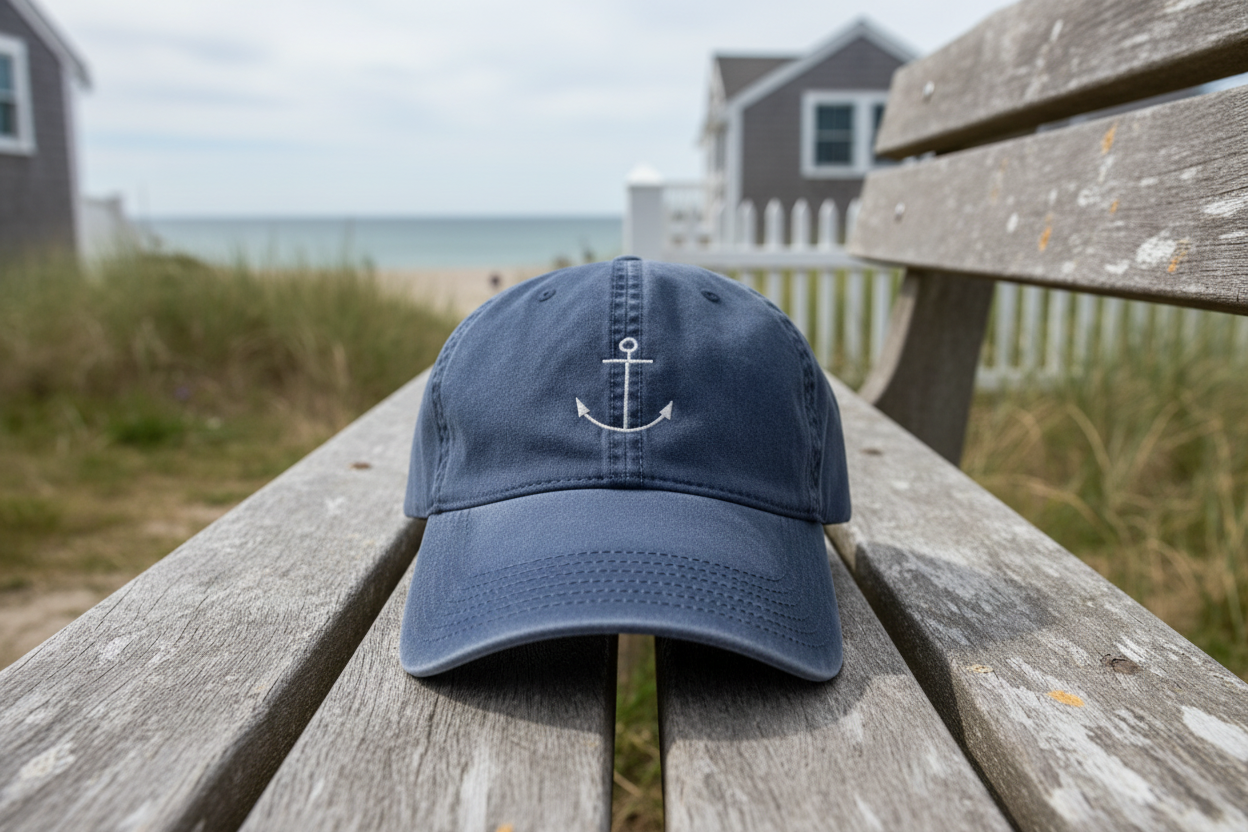 denim anchor hat