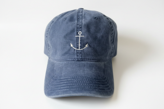 denim anchor hat