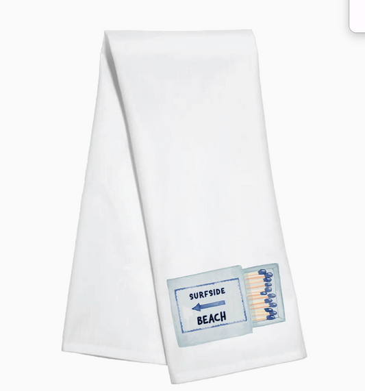 surfside matches tea towel