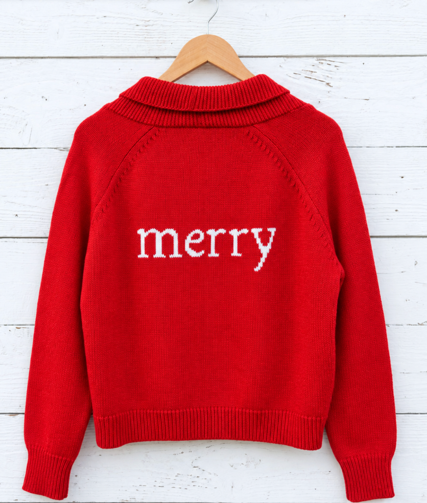 Nantucket Map Merry Cardigan