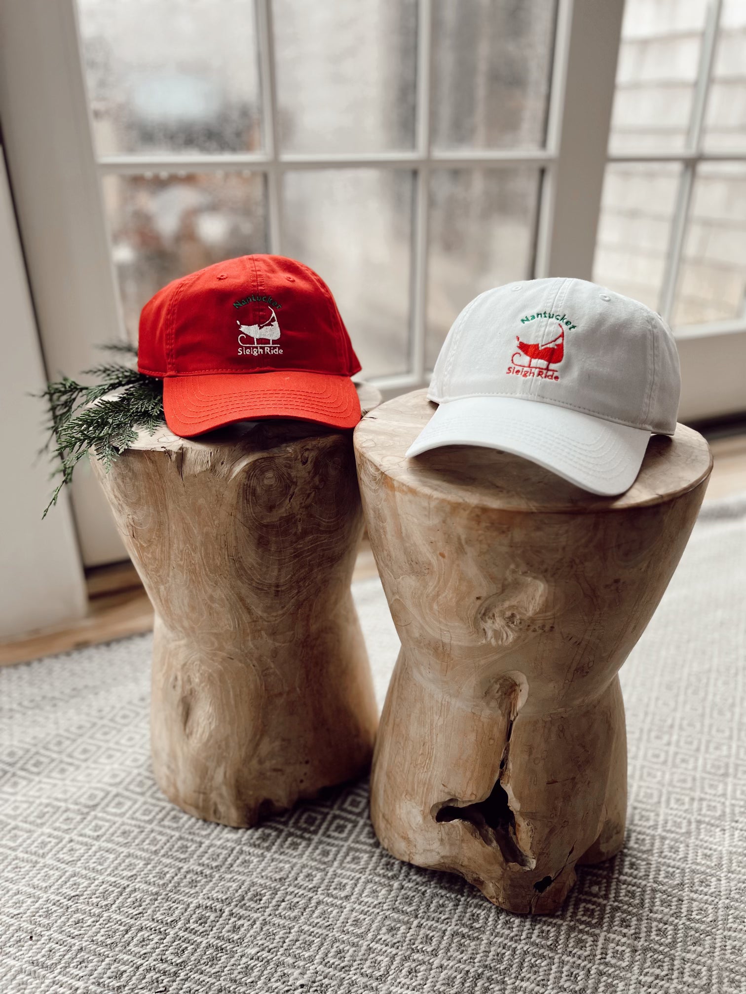NANTUCKET SLEIGH RIDE RED HAT Four Winds Gifts Inc nantucket-sleigh-ride-red-hat-four-winds-gifts-inc