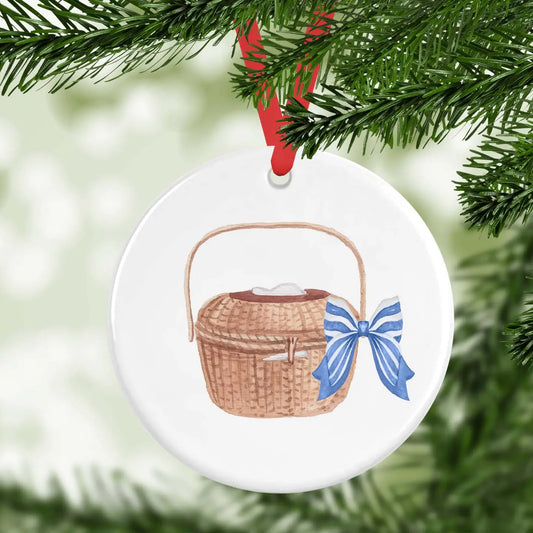 NANTUCKET BASKET CHRISTMAS ORNAMENT
