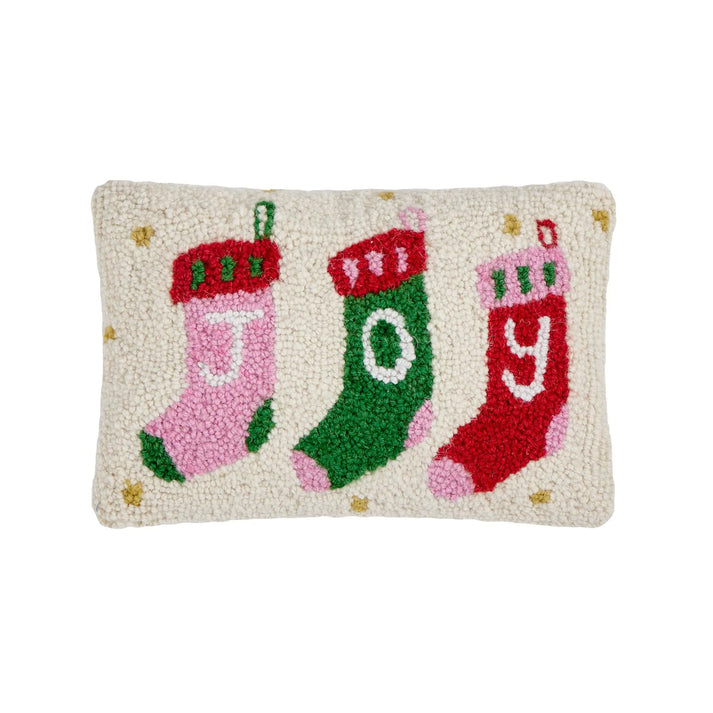 JOY STOCKING HOOK PILLOW