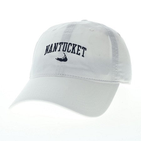 Nantucket White  Hat With Map