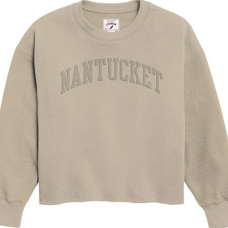 REVERSE FLEECE OVERSIZED NANTUCKET ARCH CREW NECK