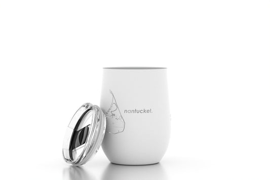 12 OZ INSULATED WINE TUMBLER WITH NANTUCKET MAP