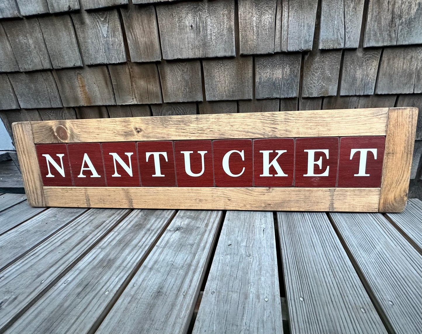 MARLIN CLASSIC RED/WHITE NANTUCKET SIGN