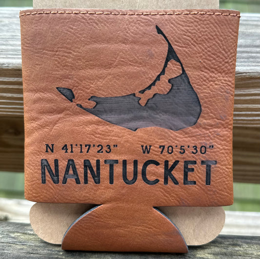 LEATHER CAN KOOZIE